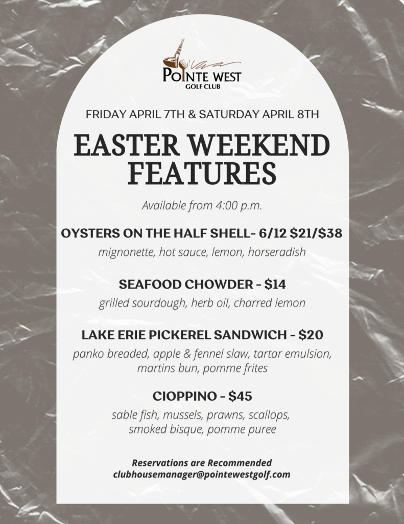 Good Friday Dinner Features